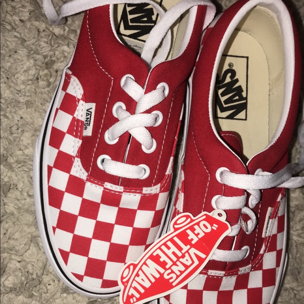 Red Checkered Vans
